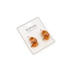 گوشواره ژوپینگ طلایی طرح صدف کد 6027