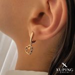 گوشواره قلب با آویز قلبی ژوپینگ