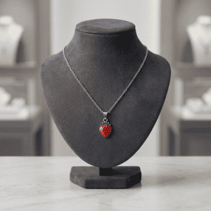 گردنبند توت فرنگی استیل