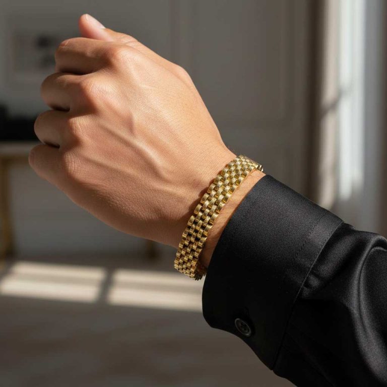 دستبند استیل (ROLEX) رولکس طلایی