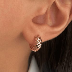 گوشواره حلقه ای حصیری برند ژوپینگ