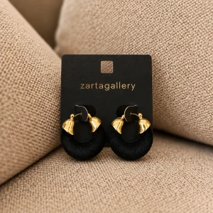 Luxe Gold and Velvet Hoop Earrings 11zon